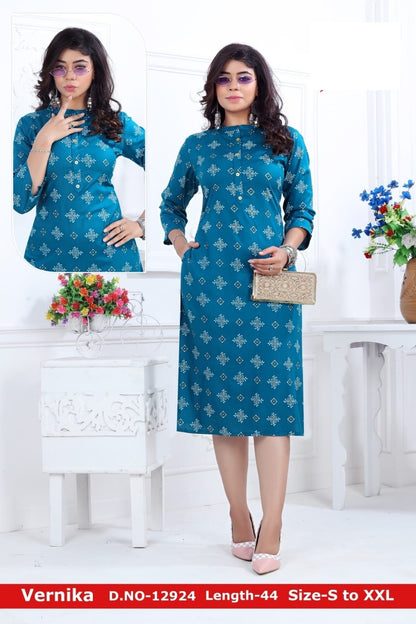 Vernika-0901 Zoya Rayon Knee Length Kurtis