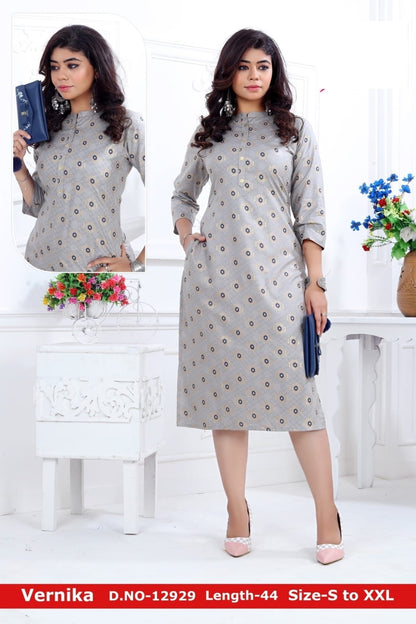 Vernika-0901 Zoya Rayon Knee Length Kurtis