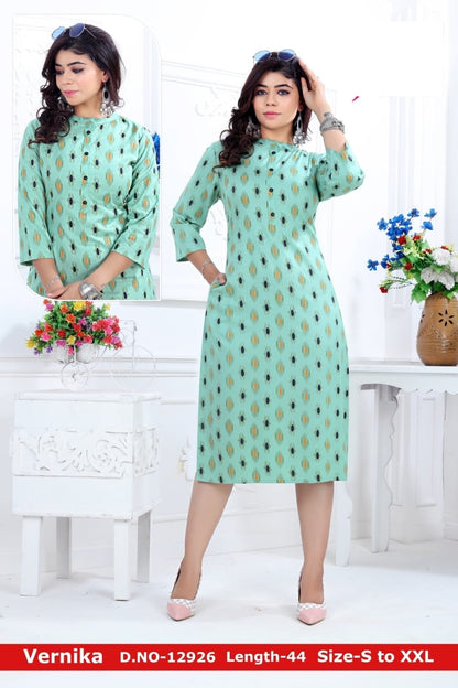 Vernika-0901 Zoya Rayon Knee Length Kurtis