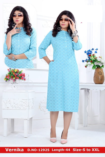 Vernika-0901 Zoya Rayon Knee Length Kurtis
