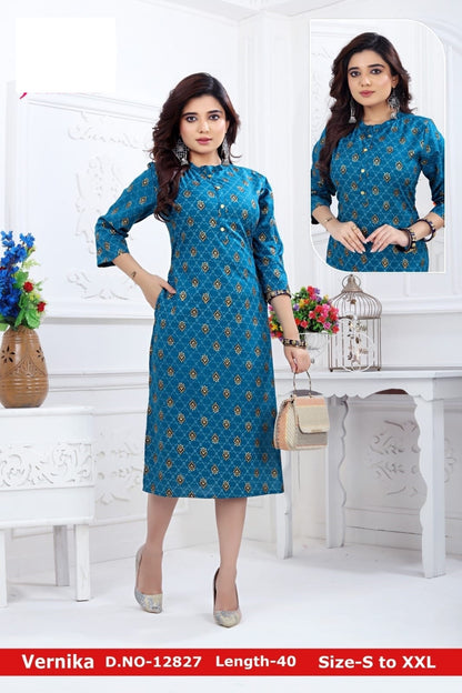 Vernika-0901 Zoya Rayon Knee Length Kurtis