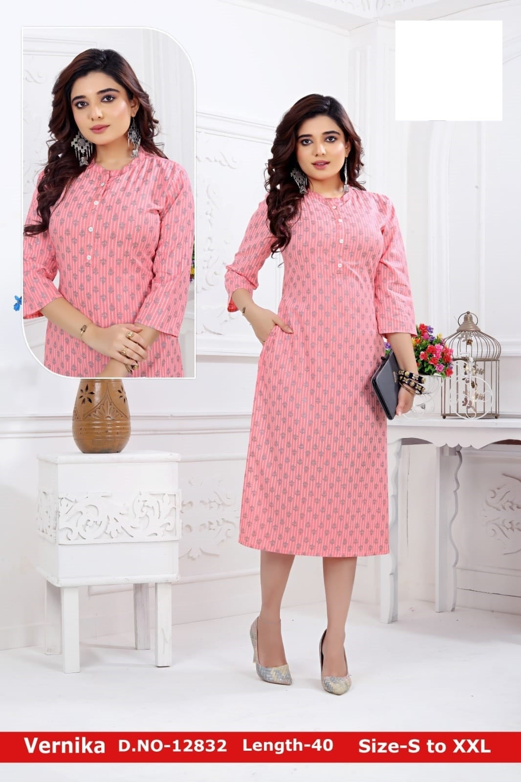 Vernika-A Zoya Rayon Knee Length Kurtis