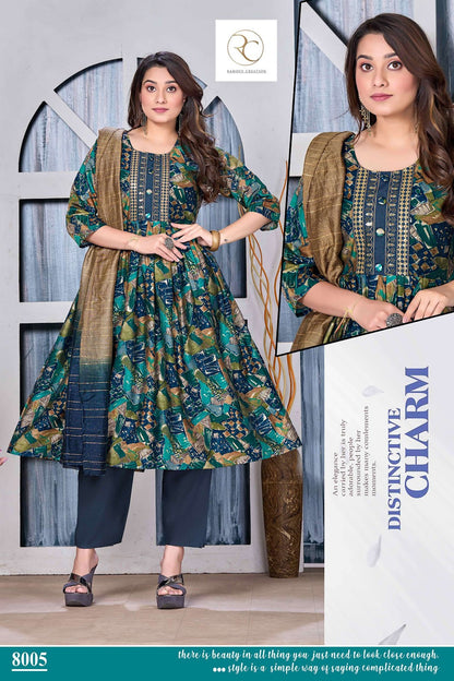 Videshi Ramdev Creation Modal Readymade Pant Style Suits