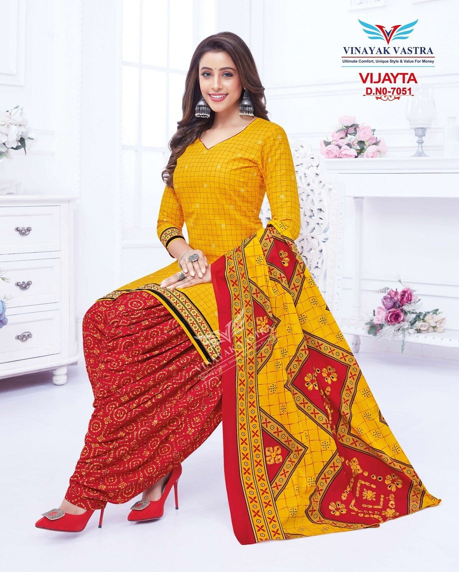 Vijayta Vol 1 Vinayak Vastra Cotton Dress Material