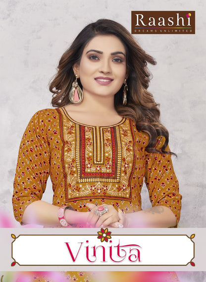 Vinita Raashi Rayon Anarkali Kurtis