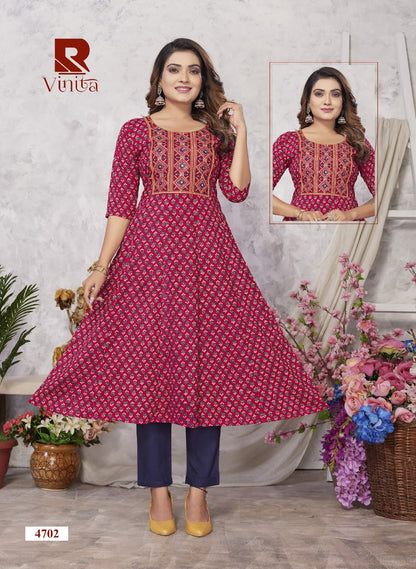 Vinita Raashi Rayon Anarkali Kurtis