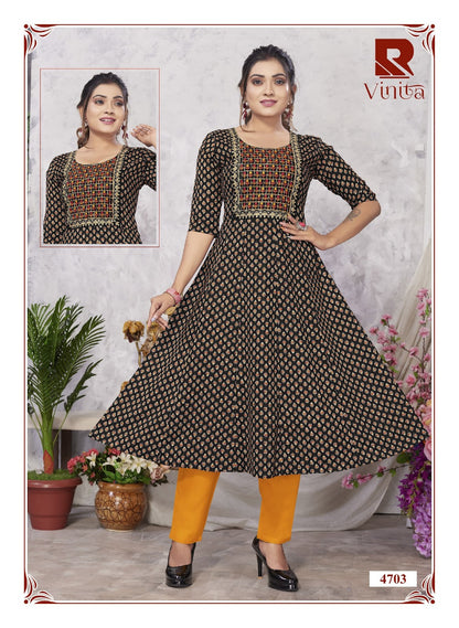 Vinita Raashi Rayon Anarkali Kurtis
