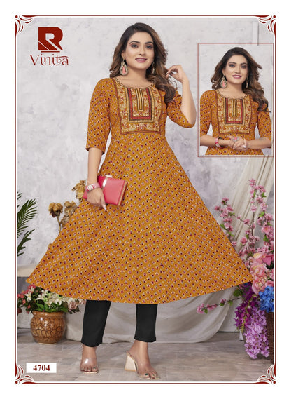 Vinita Raashi Rayon Anarkali Kurtis