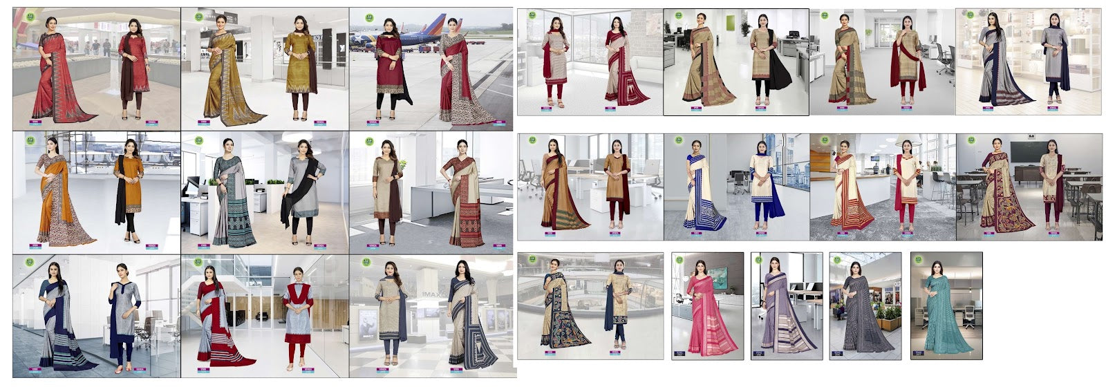 Vinni Bansi Fashion Uniform Sarees