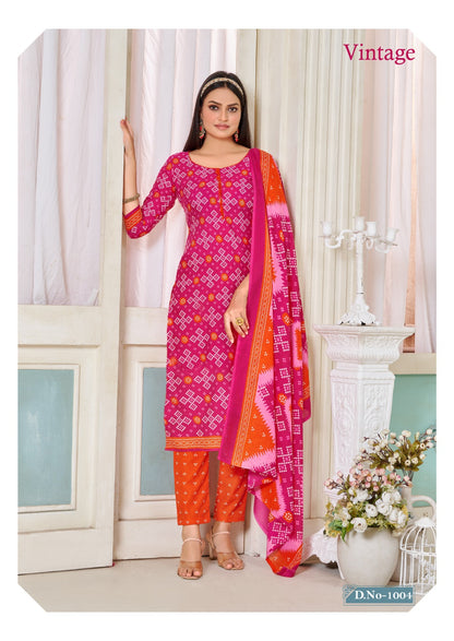 Vintage Skt Cotton Dress Material