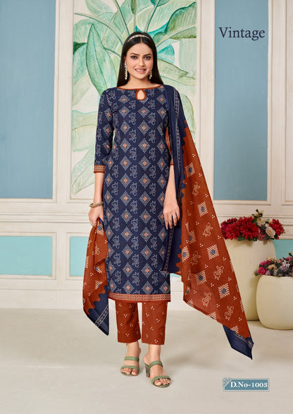 Vintage Skt Cotton Dress Material