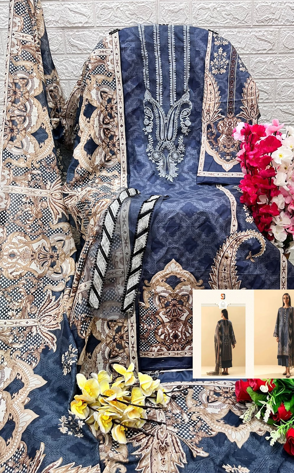 Vintage Vol 12 Shraddha Designer Lawn Cotton Pakistani Patch Work Suits