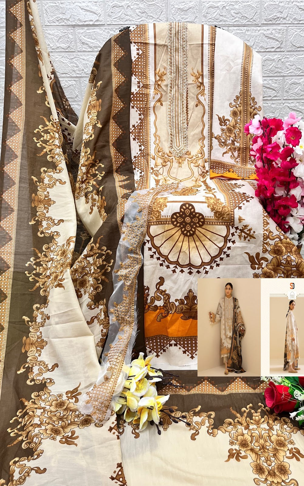 Vintage Vol 12 Shraddha Designer Lawn Cotton Pakistani Patch Work Suits