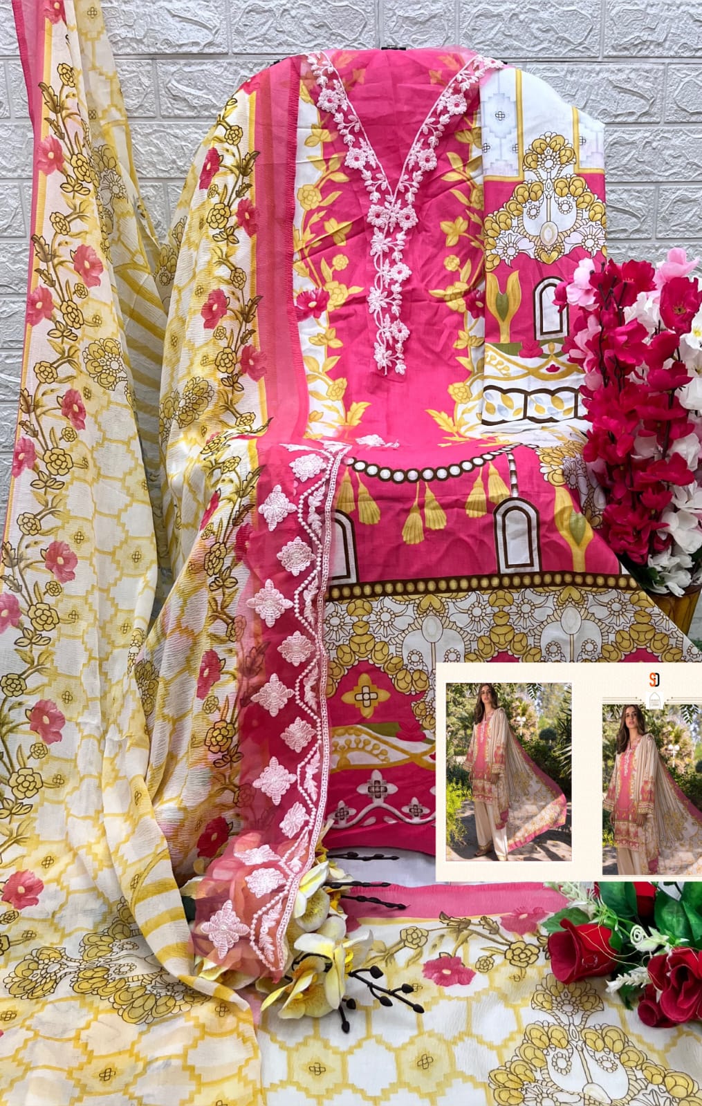 Vintage Vol 12 Shraddha Designer Lawn Cotton Pakistani Patch Work Suits