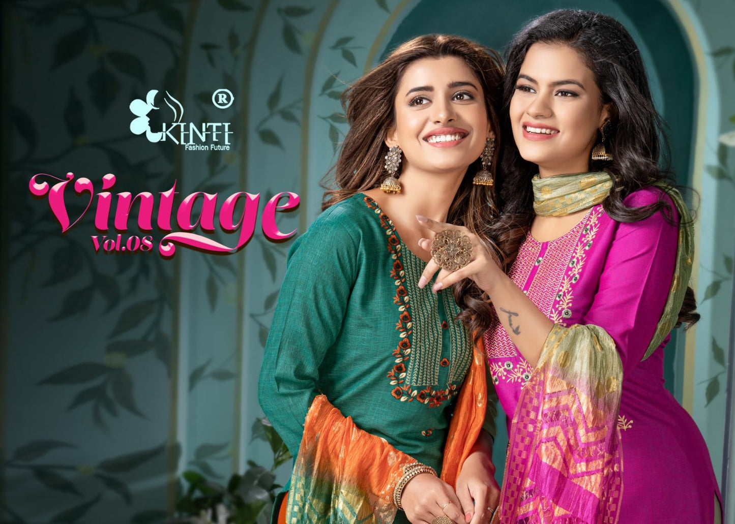 Vintage Vol 8 Kinti Rayon Readymade Pant Style Suits