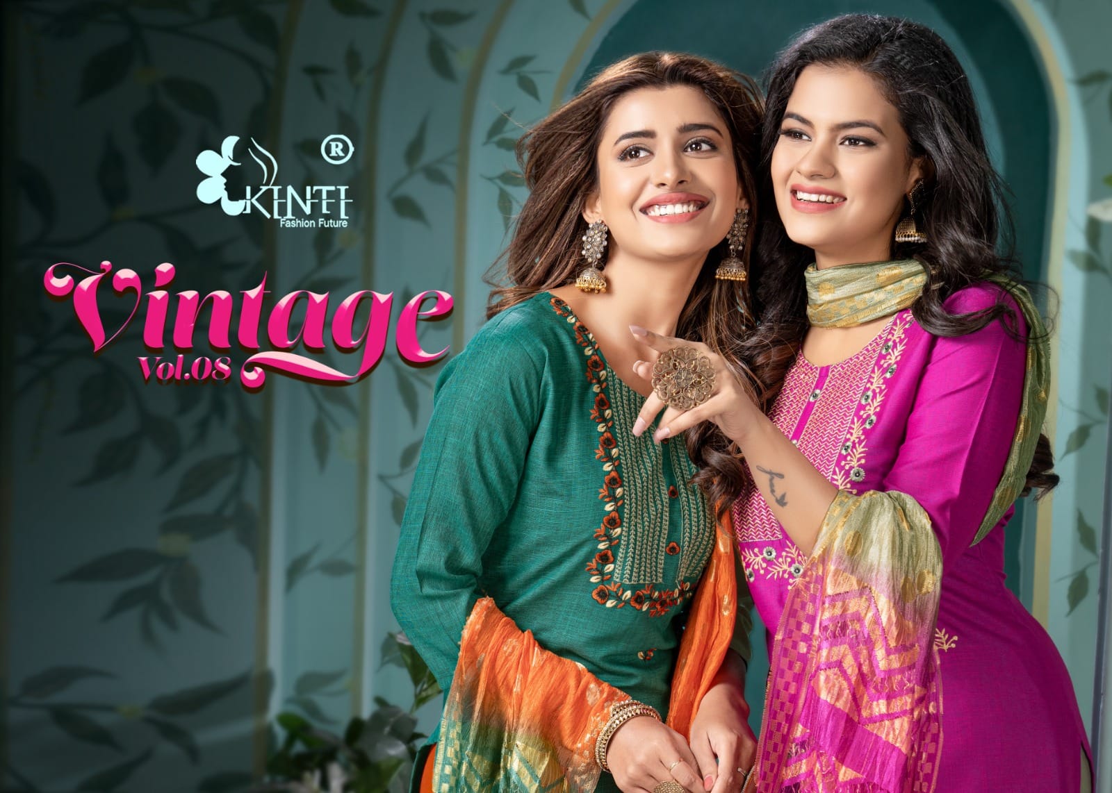 Vintage Vol 8 Kinti Rayon Readymade Pant Style Suits