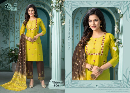 Vintage Vol 8 Kinti Rayon Readymade Pant Style Suits