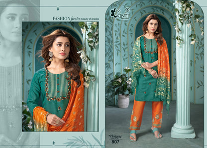Vintage Vol 8 Kinti Rayon Readymade Pant Style Suits