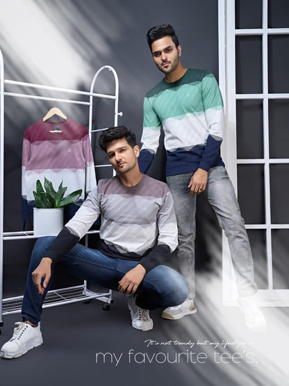 Vno-Bk-R-235/23 Radiology Jacquard Mens Tshirts