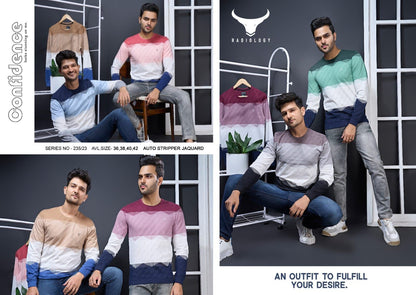 Vno-Bk-R-235/23 Radiology Jacquard Mens Tshirts