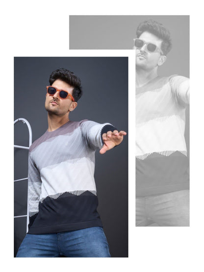 Vno-Bk-R-235/23 Radiology Jacquard Mens Tshirts