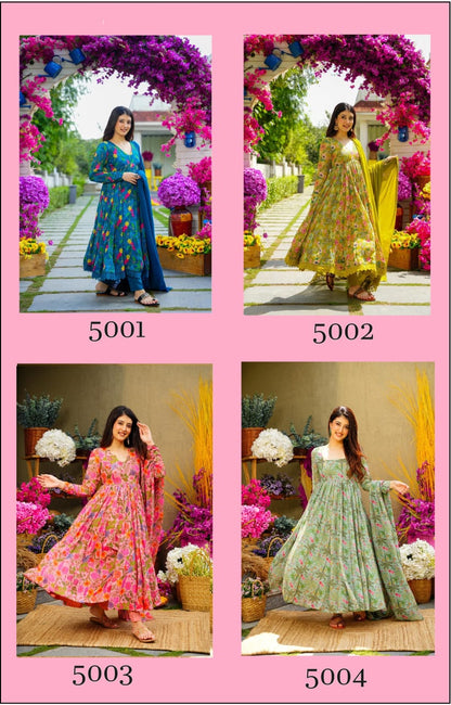 Vol-5 Masakali Muslin Readymade Pant Style Suits