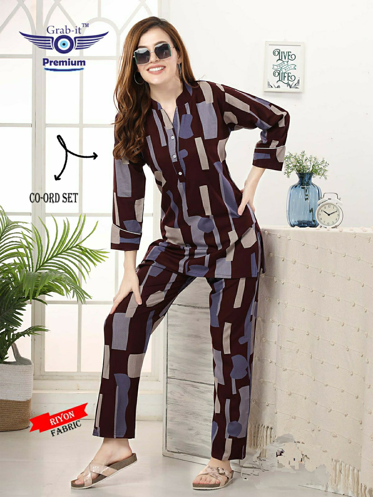 Vol 10000 Grab It Rayon Co Ord Set
