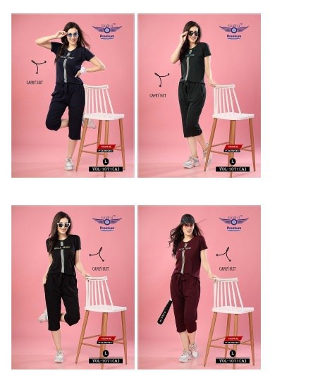 Vol 1071 A Grab It Tencil Capri Night Suits – Kavya Style Plus