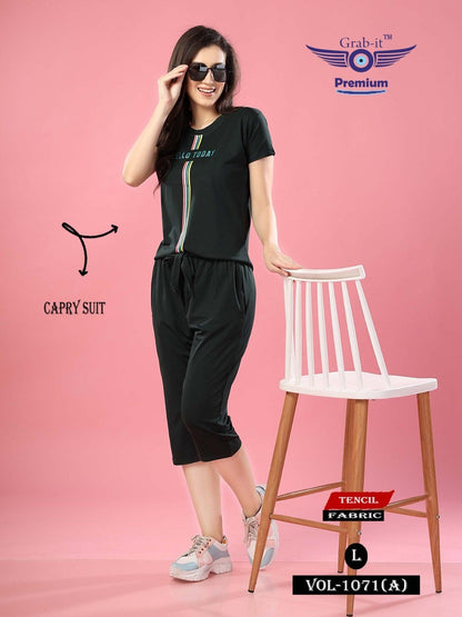 Vol 1071 A Grab It Tencil Capri Night Suits