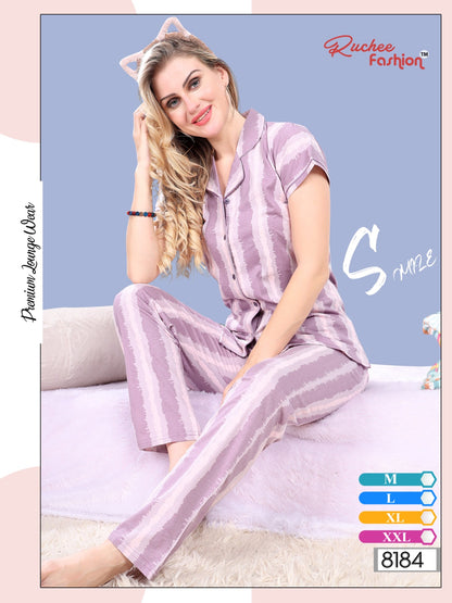 Vol 1101 Ruchee Fashion Collar Night Suits