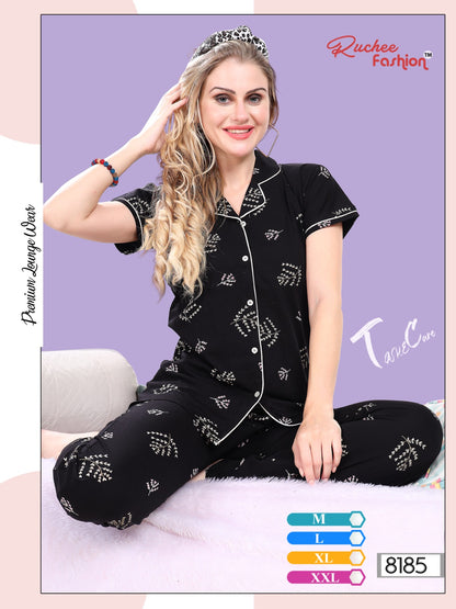 Vol 1101 Ruchee Fashion Collar Night Suits