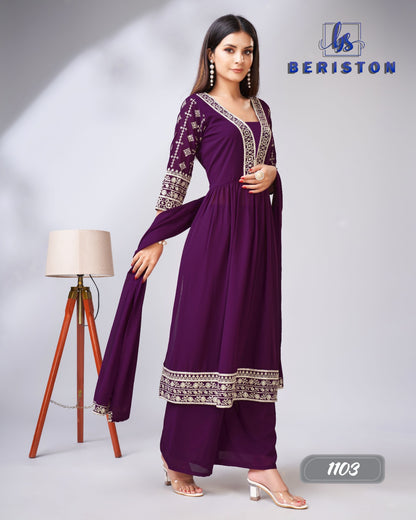 Vol 11 Beriston Georgette Readymade Plazzo Style Suits