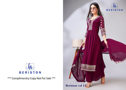 Vol 11 Beriston Georgette Readymade Plazzo Style Suits