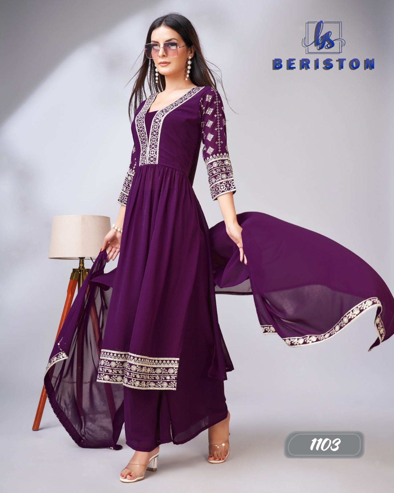 Vol 11 Beriston Georgette Readymade Plazzo Style Suits
