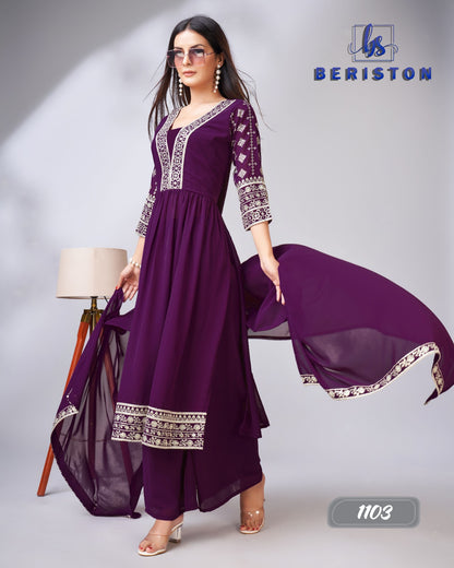 Vol 11 Beriston Georgette Readymade Plazzo Style Suits