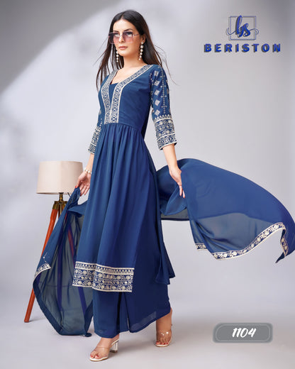 Vol 11 Beriston Georgette Readymade Plazzo Style Suits