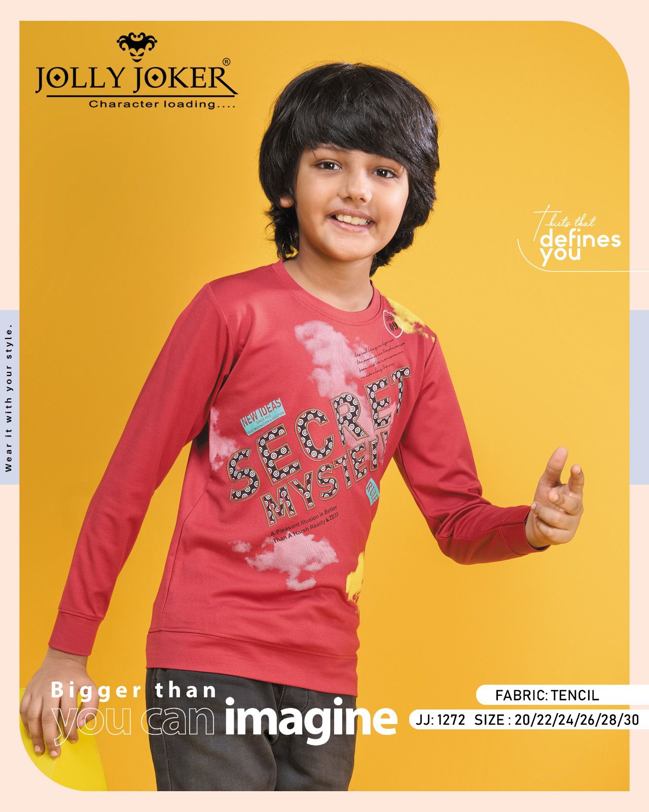 Vol 1272 Jolly Joker Lycra Boys Tshirt