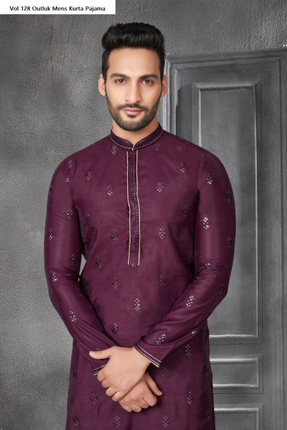 Vol 128 Outluk Cotton Mens Kurta Pajama
