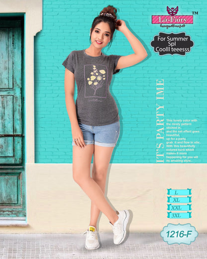Vol 1416 La Fairy Hosiery Sinker Women Tshirt