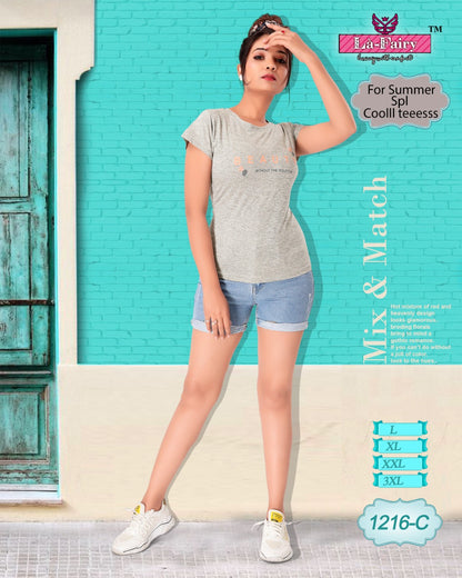 Vol 1416 La Fairy Hosiery Sinker Women Tshirt