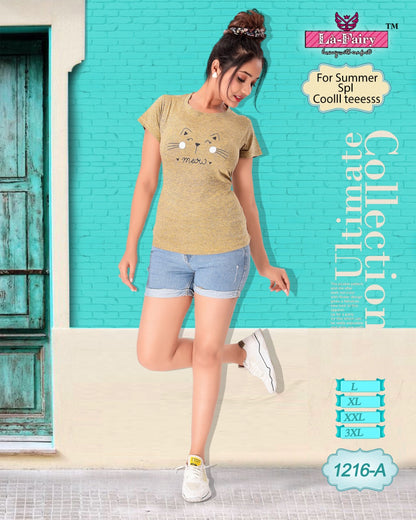 Vol 1416 La Fairy Hosiery Sinker Women Tshirt