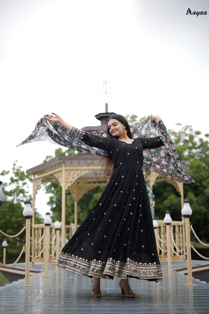 Vol 14 Aayaa Georgette Gown Dupatta Set