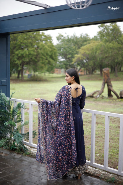 Vol 14 Aayaa Georgette Gown Dupatta Set