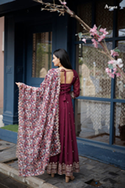 Vol 14 Aayaa Georgette Gown Dupatta Set