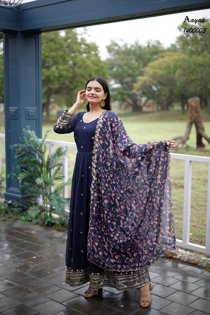 Vol 14 Aayaa Georgette Gown Dupatta Set