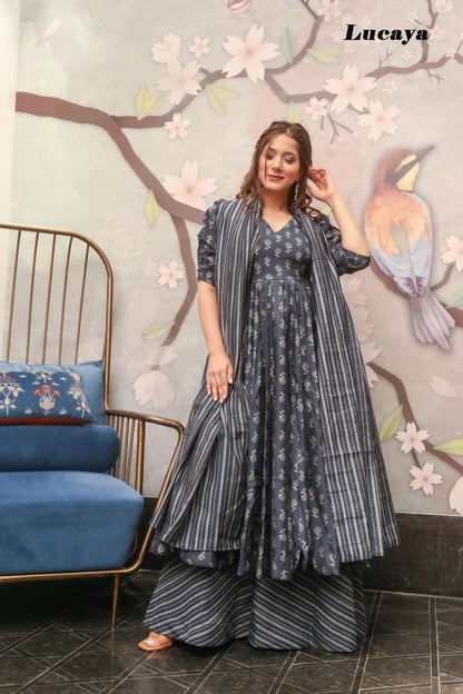 Vol 15 Lucaya Muslin Readymade Plazzo Style Suits