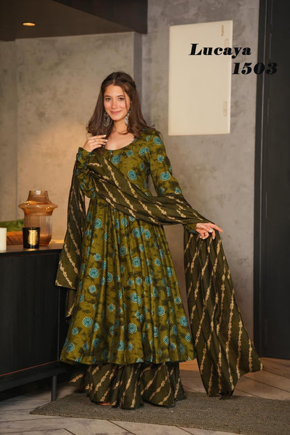 Vol 15 Lucaya Muslin Readymade Plazzo Style Suits