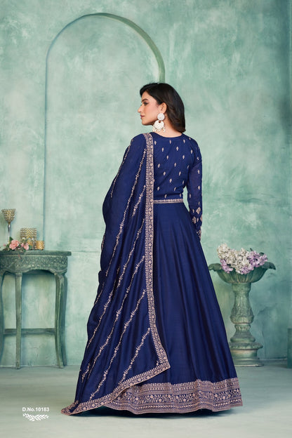 Vol 18 Anjubaa Silk Anarkali Salwar Suits