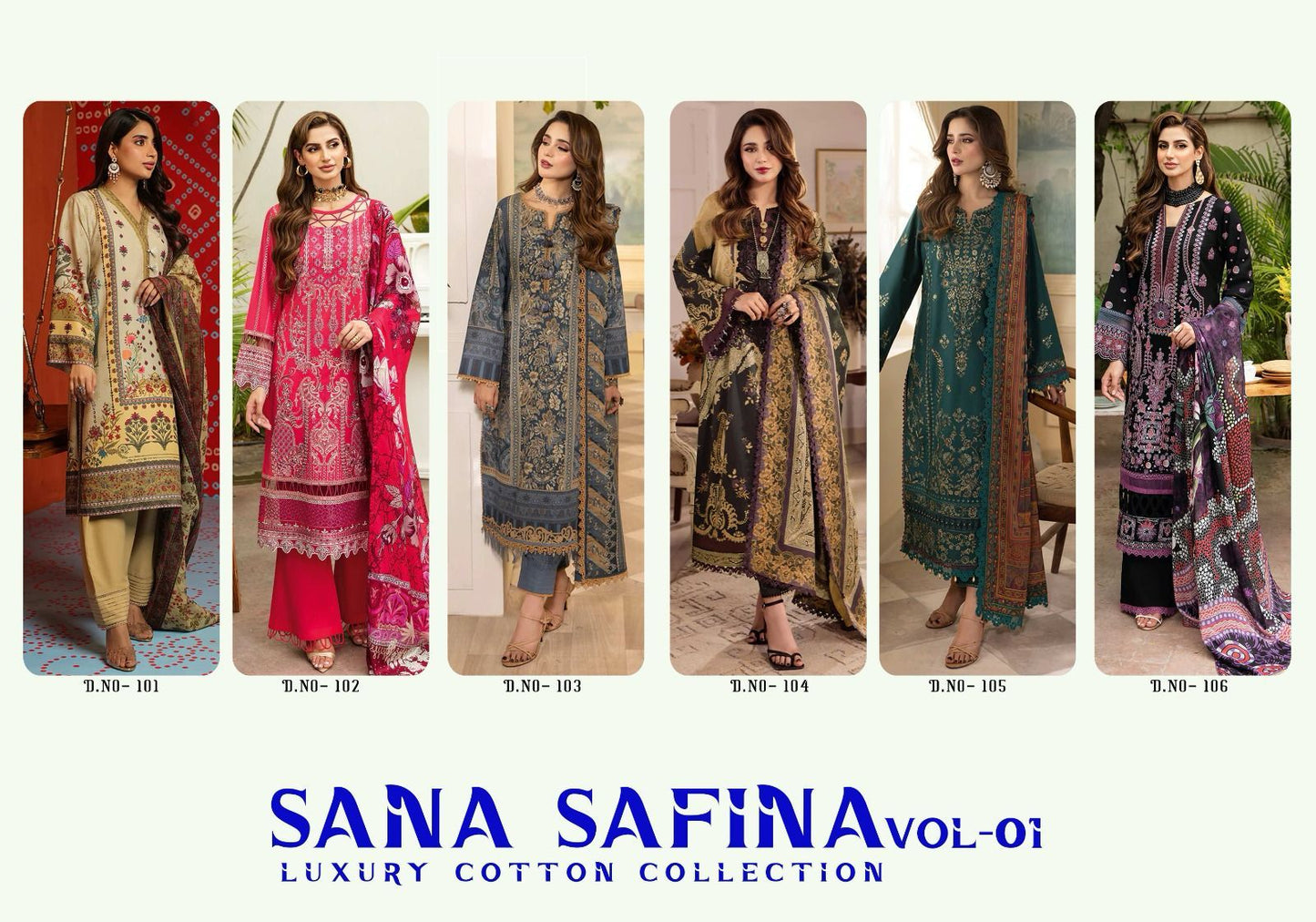 Vol 1 Sana Safinaz Cotton Karachi Salwar Suits