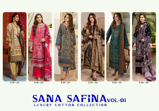 Vol 1 Sana Safinaz Cotton Karachi Salwar Suits